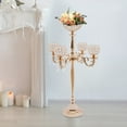 thumbnail image 1 of Miumaeov 5-Arms Candle Holder 35'' Tall Gold Crystal Candelabra Votive Candle Holder Wedding Tabletop Centerpieces, 1 of 16