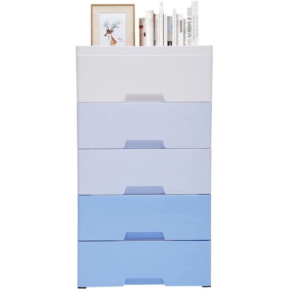 Miumaeov 5 Drawers Storage Cabinet Closet Dresser Cabinet for Home Office 45×30×84cm