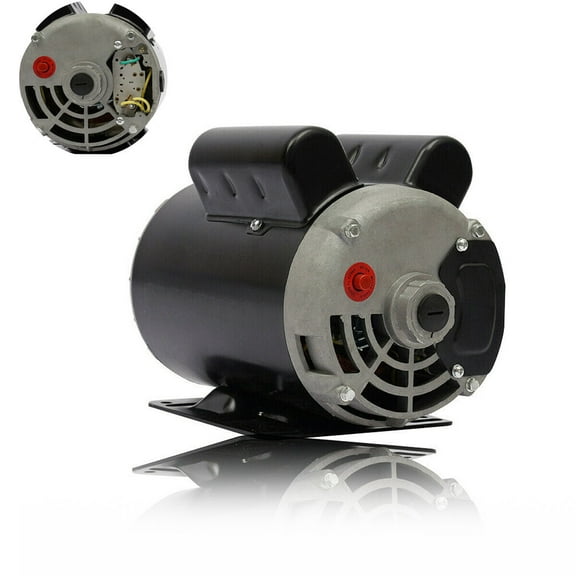 Miumaeov 5 HP SPL 3450 RPM Air Compressor 60 Hz Electric Single Phase Motor 208-230 Volts 5/8" Shaft 56 Frame