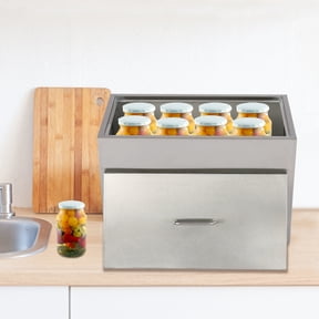 Miumaeov 50L/13.2gal Stainless Steel Stovetop Water Bath Canner Stockpot with 2 Can Racks