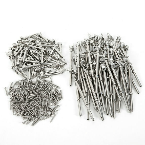 Miumaeov 50Pcs 3/16" T316 Stainless Steel Cable Railing Hardware Kit Turnbuckle Tensioner End Fitting