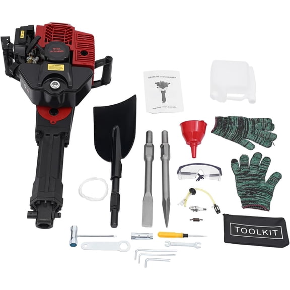 Miumaeov 52CC Gas Powered Tree Digging Machine, 1900W 2-Stroke Earth Auger with 3 Interchangeable Heads, Portable Excavator for Farm, Garden, Trenching