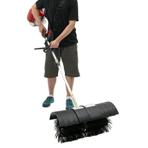 Miumaeov 52cc Gas Power Sweeper Machine Handheld Broom Brush for Driveway Turf Snow Cleaning