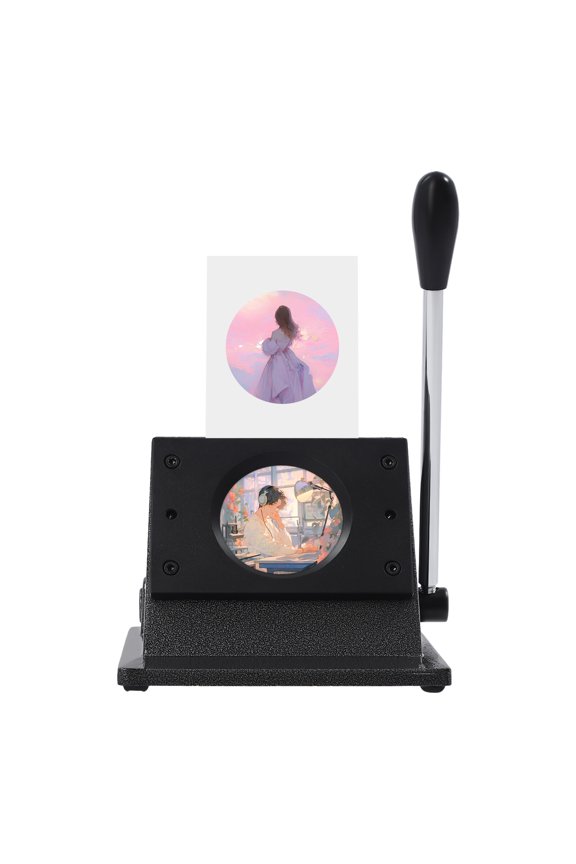 58mm Graphic Special Button/Card/Badge Maker Manual Round Punch Die Cutter