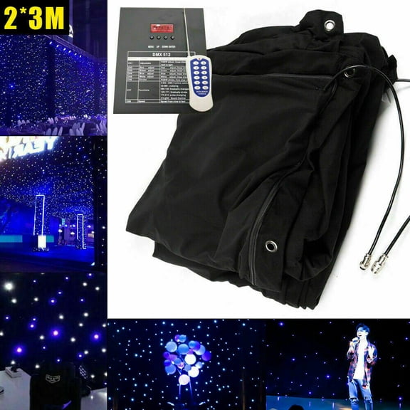 Miumaeov 6.56ft 9.85ft Stage Backdrop Draping Velvet Drape Curtains with LED Star Light