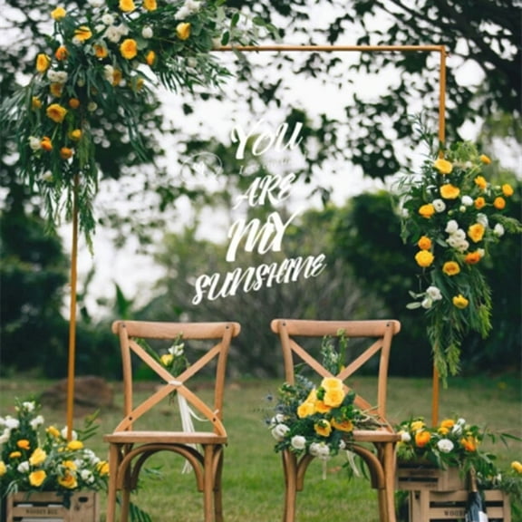 Miumaeov 6.6FT*6.9FT Wedding Square Arch Door Metal Garden Arch Arbor for Outdoor Indoor