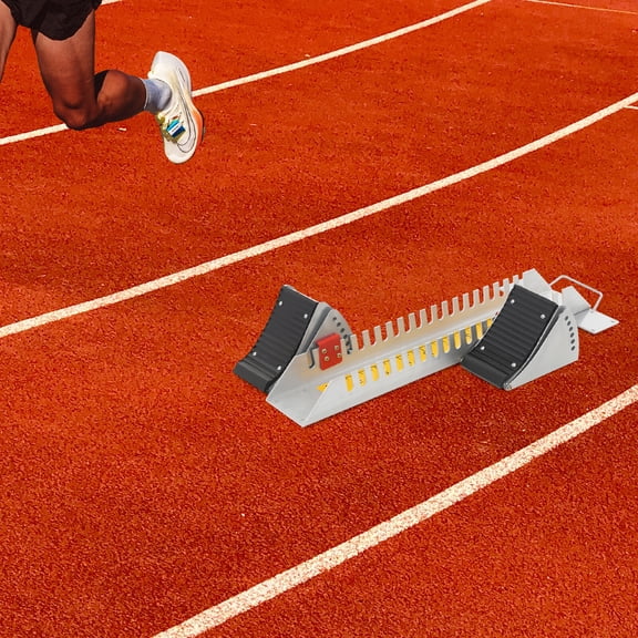 Miumaeov 6 Angles Adjustable Starting Block Athletics Sprinting Running Starting Block with 2 Pedals