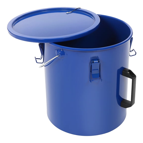 Miumaeov 6 Gallon Fryer Grease Bucket,Oil Disposal Caddy Steel Fryer w/Rust-Proof Coating & Filter Bag,Oil Transport Container