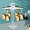 thumbnail image 1 of Miumaeov 6 Wine Glass Storage Holder Crystal Glass Wine Glass Down Hanging Cup Organizer Acrylic Drying Rack for Home Bar, 1 of 12