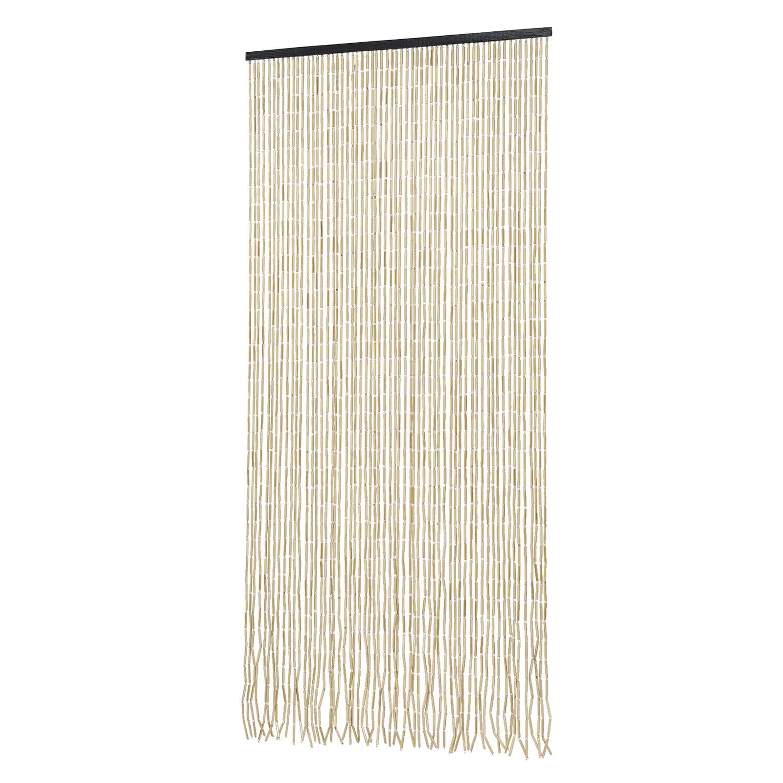 Miumaeov 60 Strands Bamboo Beaded Curtain Hanging Fly Screen Beads Door Curtain Room Divider 180*90cm