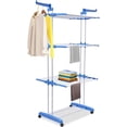 thumbnail image 1 of Miumaeov 67.72" Folding Dryer Hanger with Casters, 3-Layer Portable Stand Towel Rack Clothes Drying Rack for Outdoor or Indoor (Blue), 1 of 9
