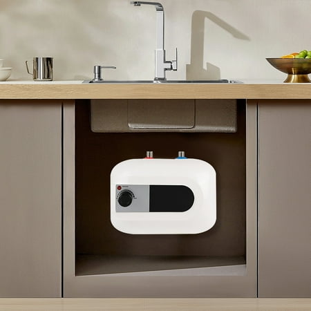 Miumaeov 6L 1.5KW Electric Mini-Tank Hot Water Heater Instant Boiler Under Sink On-Demand for Home Kitchen