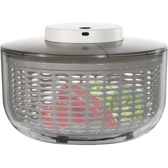Miumaeov 6L/6.34QT Electric Vegetable Dryer Fruit Vegetable Washer Dryer with USB Cable & Draining Basket Electric Salad Spinner