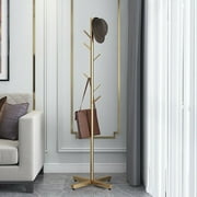 Miumaeov 7-Hook Coat Rack Stand Modern Metal Tree Hat Bag Hanger Home