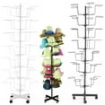 thumbnail image 1 of Miumaeov 7 Tier Adjustable Hat Display Retail Hat Rack Rotating Spinner Metal Floor Stand White, 1 of 6