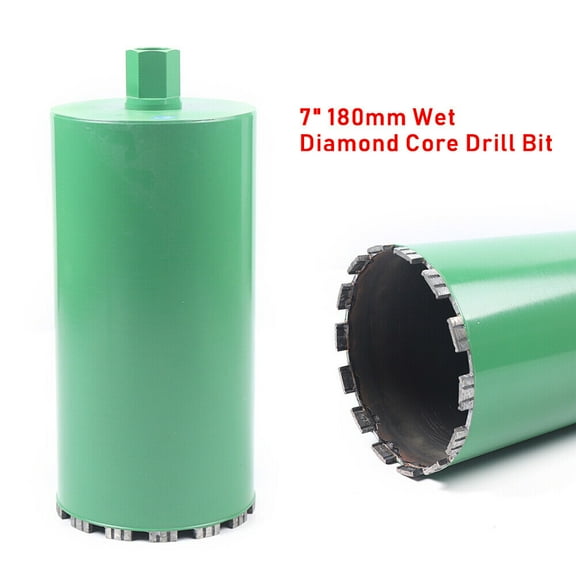 Miumaeov 7 inch Wet Diamond Core Drill Bit Hole Saw for Concrete/Asphalt American Thread