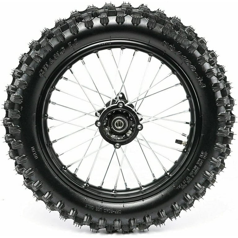 Miumaeov 70/100-14 inch Rear Wheel Tire and Rim For Pit Dirt Bike