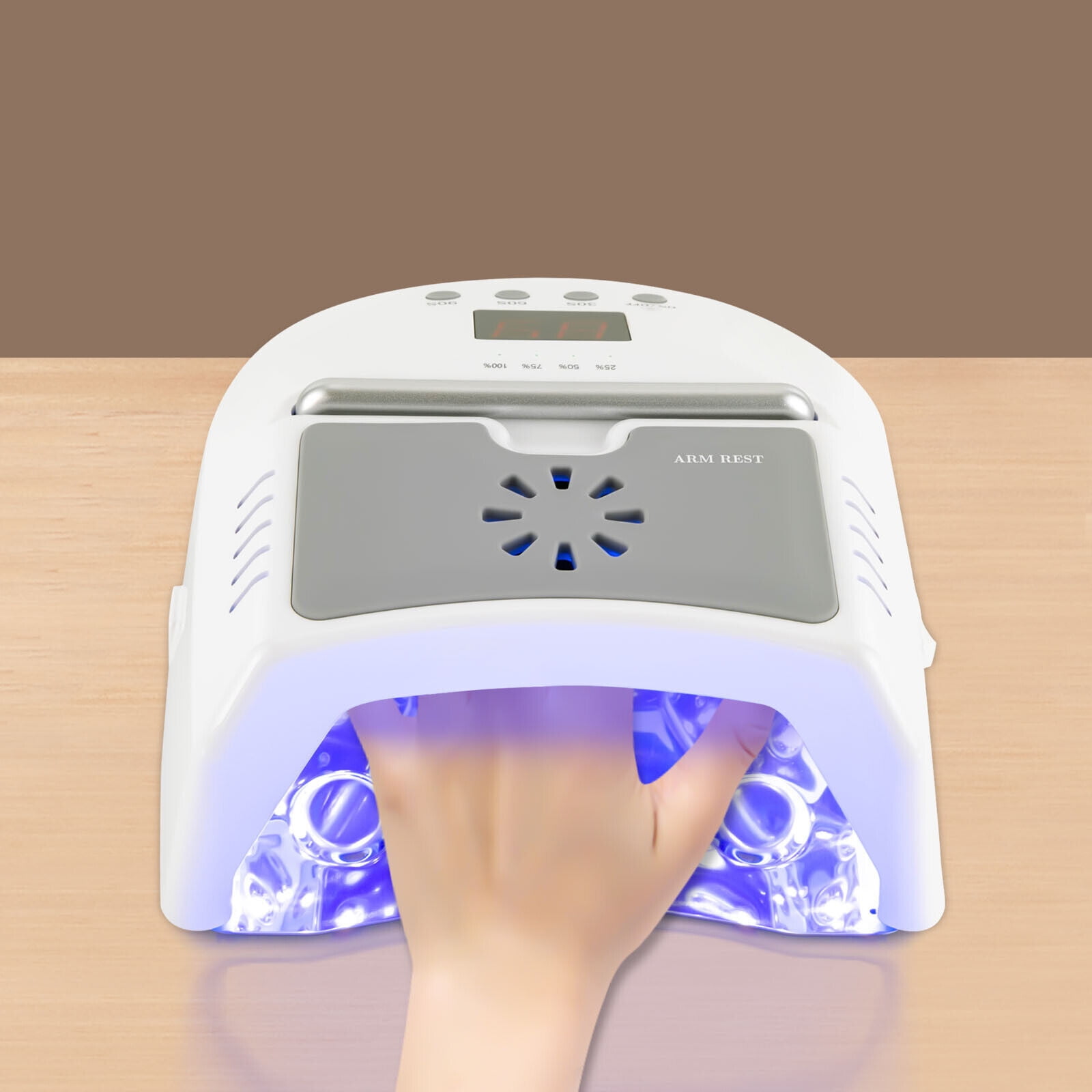 Miumaeov 72W Rechargeable Cordless Nail Gel Dryer Wireless Led UV Nail Lamp Manicure  With Fan