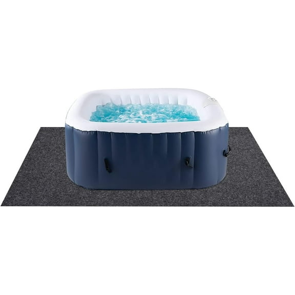 Miumaeov 74 x 72 Inch Hot Tub Mat, Absorbent Hot Tub Flooring Protector Mat, Waterproof Home Equipment Mat, Waterproof Slip-Proof Backing