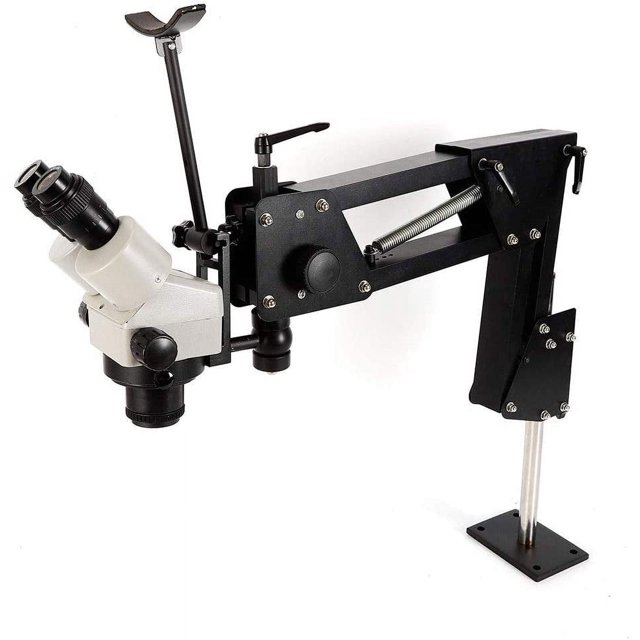 Miumaeov 7X45X Microscope Jewelry Inlaid Stand Clear Binocular Jewelry