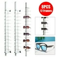 thumbnail image 1 of Miumaeov 8 Pieces Eyeglasses Display Rod Aluminium Lockable Sunglasses Storage Rack Organizer Glasses Display Stand Holder with Lock 12 Frame, 1 of 20