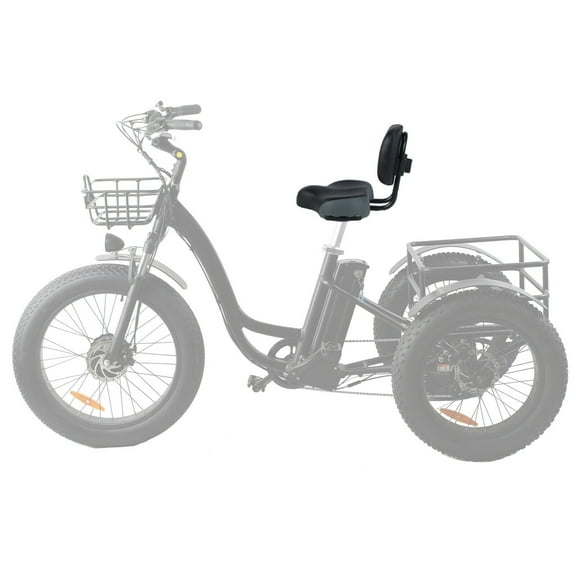 Miumaeov 9.5*11.5in Comfort Large Backrest Saddle Bike Bicycle Saddle Seat with Back Rest Black