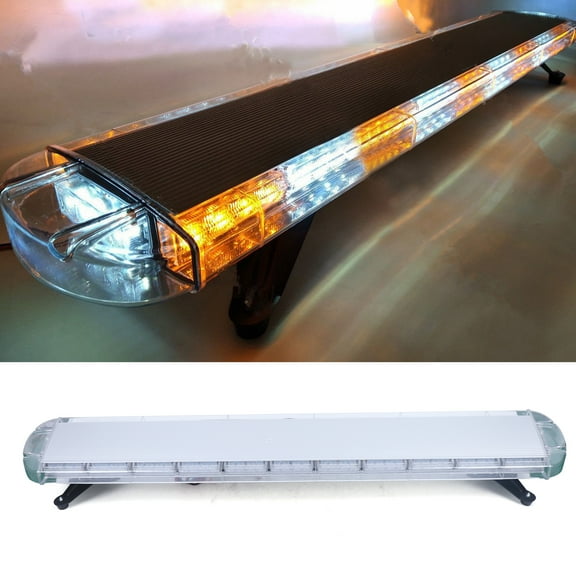 Miumaeov 96 LED Strobe Flashing Light Bar 51" Double Side Flashing Roof Top Strobe Lights High Visibility Emergency Safety Warning LED Strobe Light bar for 12-24V Car Trailer Roof Safety