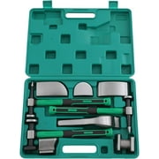 Miumaeov 9PCS Dent Repair Kit, Auto Body Repair Tool Kit Auto Body Panel Fender Hammer Dolly Set Manual Automotive Sheet Metal Repair Tools w/Toolbox for Homes Repair Shops Car Maintenance Shops