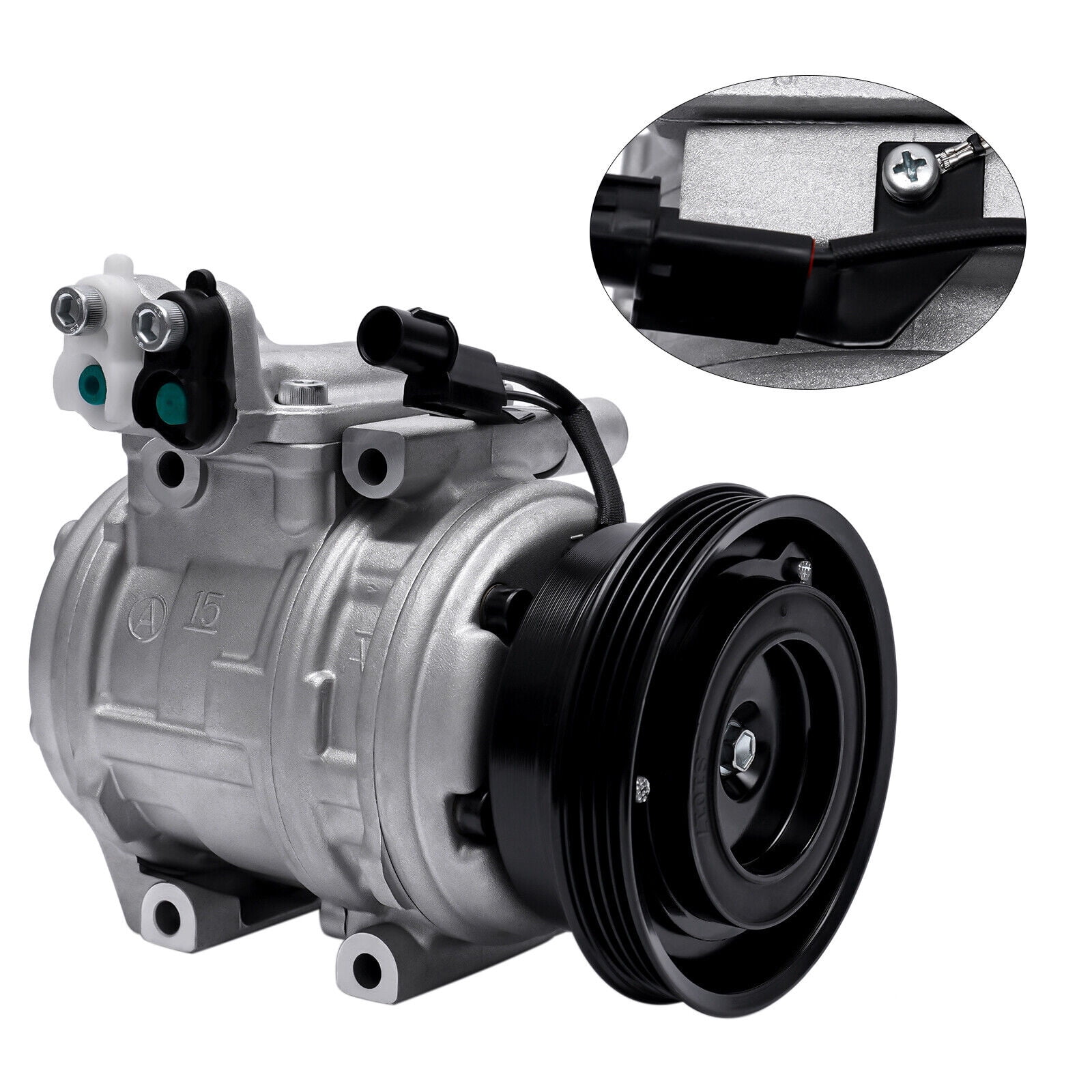 Miumaeov A/C AC Compressor with Clutch for Hyundai Tucson 2005-2006 Kia Spectra 2004-2006 Kia Sportage 2005-2007