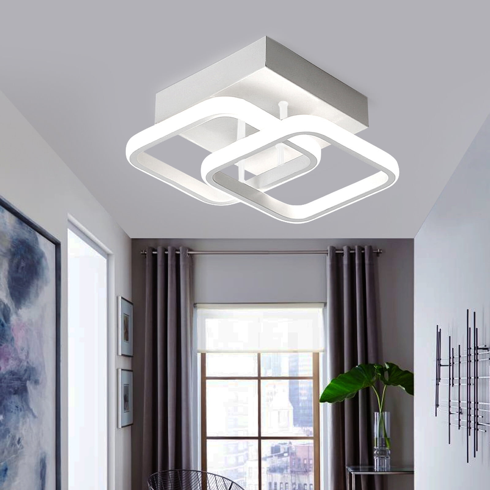 Miumaeov Acrylic LED Ceiling Light Flush Mount Pendant Lamp Lighting Fixture For Living Room Bedroom