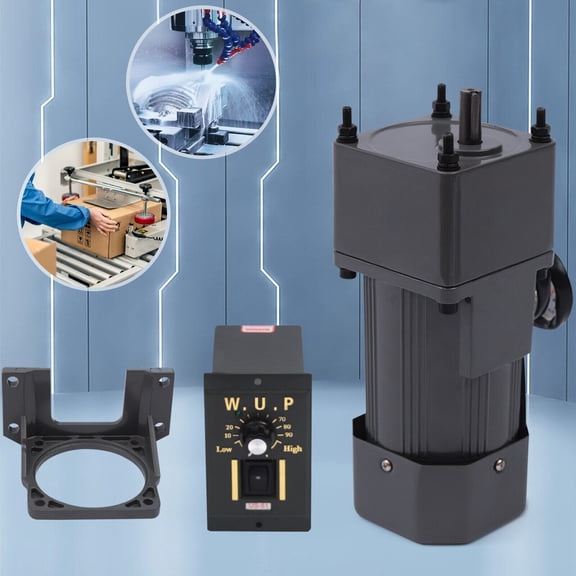 Miumaeov Adjustable Motor AC Gear Motor 90W 110V Electric Gear Motor with Adjustable Speed Continuously and Gear Controller and Bracket 20K