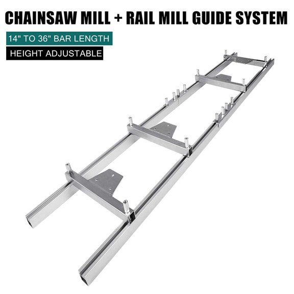 Miumaeov Adjustable Portable Chainsaw Mill Guide Rail Aluminum Alloy Extended Guide Rail