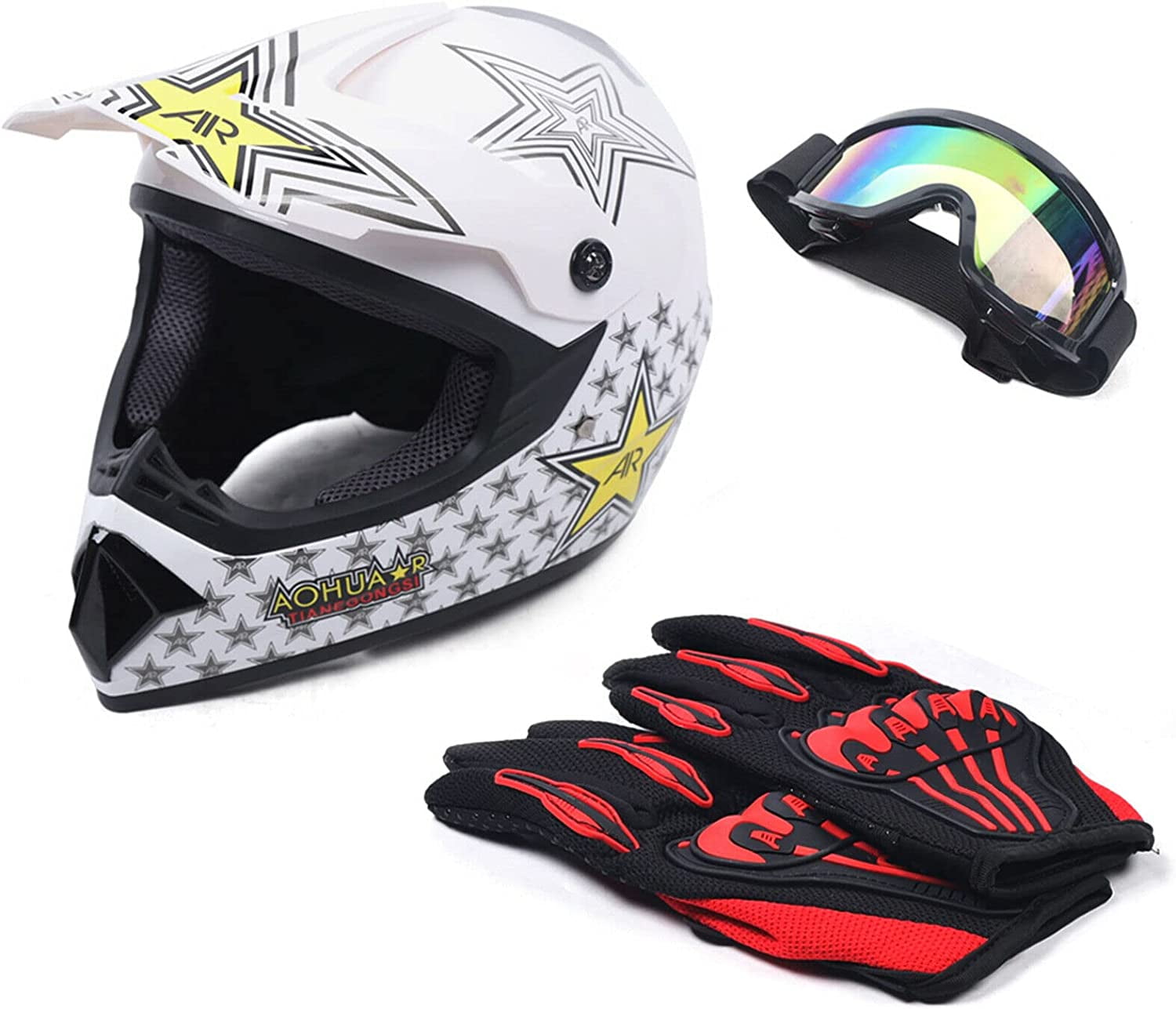 Miumaeov Adult Safety Motocross Helmet ABS Breathable Unisex