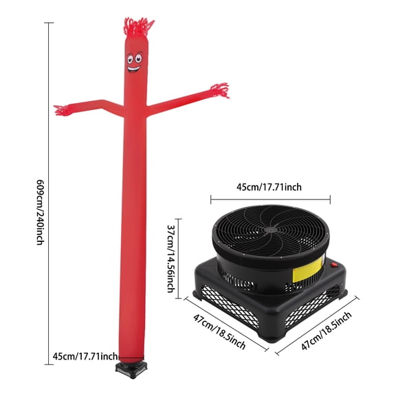 Miumaeov Air Dancer 20 Ft Inflatable Tube Man Wacky Waving Inflatable Dancing Man with Blower For Outdoor Business Advertising