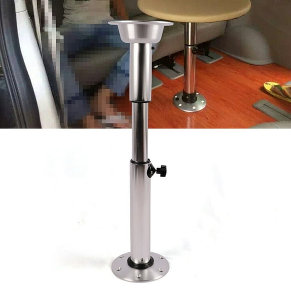 Miumaeov Aluminum Table Pedestal Stand Base 22-28Inch Height Adjustable for RV Marine Boat Caravan Motorhome