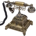 thumbnail image 1 of Antique Telephone Desk Phone European Style Old Fashioned Rotary Classic Corded Desk Phone, Antique Dial Handset Corded Desk Telephone for Home or Office Use, 1 of 12