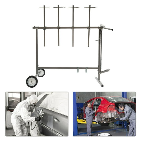 Miumaeov Auto Body Paint Stand Painting Rack Holder Repair Work Stand Automotive Car Door Hood Fender Panel Spray Rack
