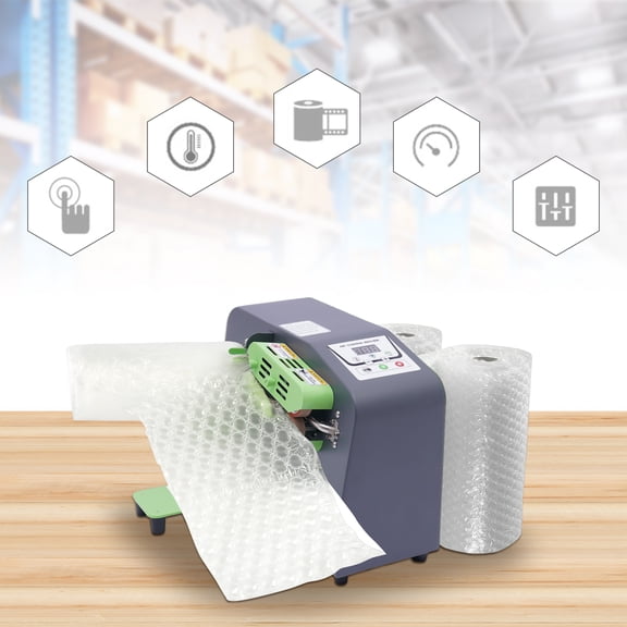 Miumaeov Automatic Air Cushion Machine Air Pillow Maker Pillow Making Machine Void Fill Machine Air Bags Packing Machine Air Cushion Speed 39.37 Ft/minute max Adjustable Parameters