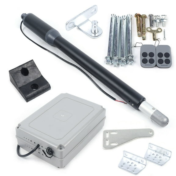 Miumaeov Automatic Driveway Gate Openers 24VDC 40W Heavy Duty Single Arm Swing Gate Opener 325lbs with Door Remote 250RPM Electric Auto Close Garage Driveway Gates Operator