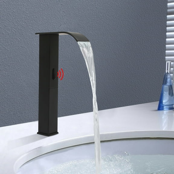 Miumaeov Automatic Motion Infrared Sensor Faucets Smart Touchless Bathroom Sink Faucet Black