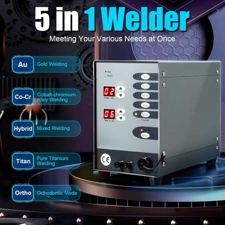 Miumaeov Automatic Spot Welder Pulse Argon Arc Welding Machine Jewelry Welder 110V Spot Welder for Jewelry Welding Repair Tool 50-600A