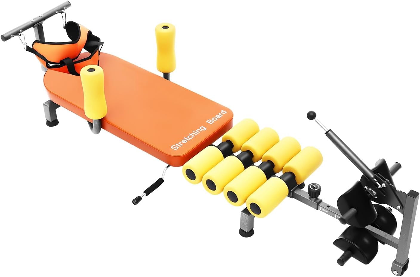 Miumaeov Back Stretch Bench,Lumbar Decompression Table,Back Stretcher Machine Adjustable Weight Training Bench for Lower Back Pain Relief Capacity 286.6LBS