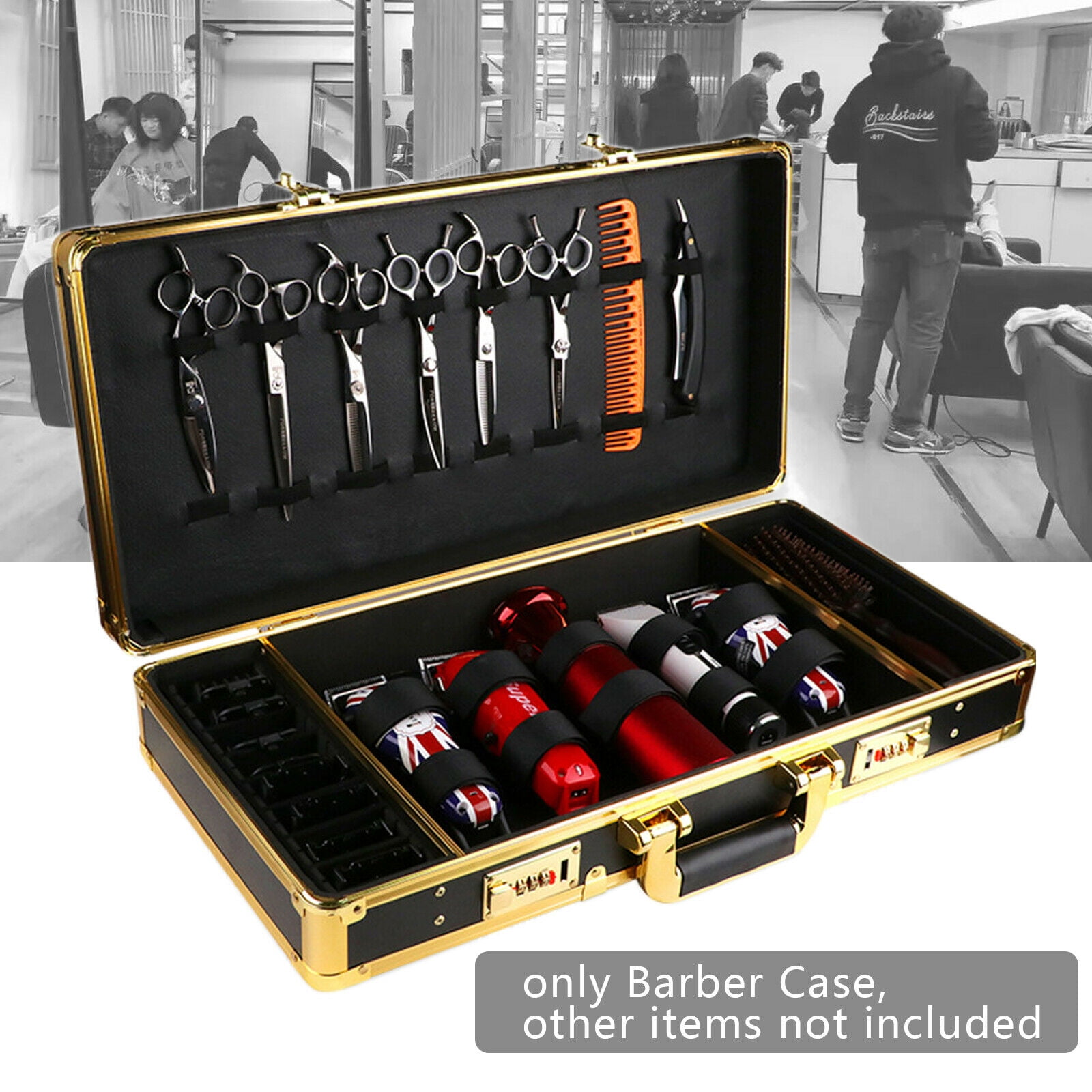 Miumaeov Barber Tool Travel Case Hairdresser Salon Clipper Trimmer