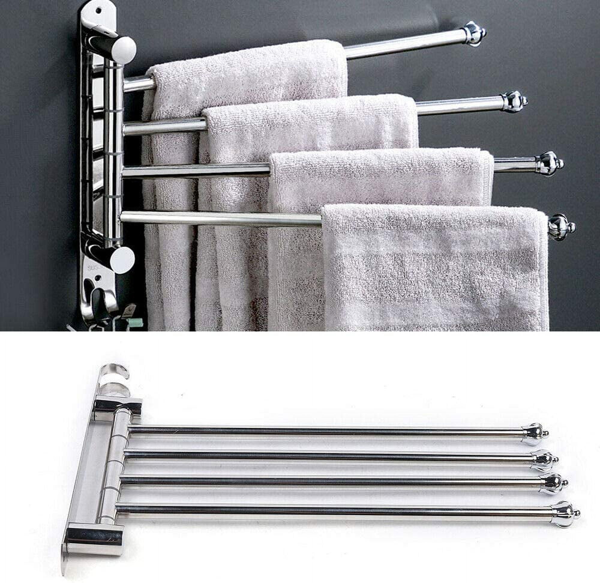 Stainless Steel Wall Mounted 4-Arm Towel Rack