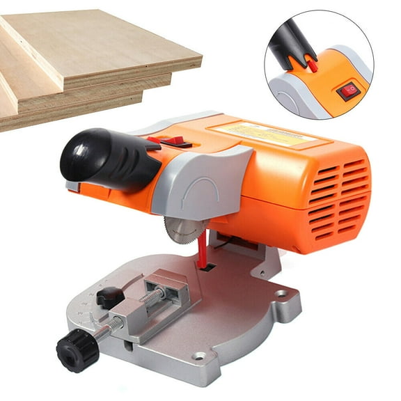 Miumaeov Bench Top Mini Cut Off Saw 0-45 Miter Saw Metal Plastic Wood Cutting Tool 2'' Blade Accurate Precision Cutter