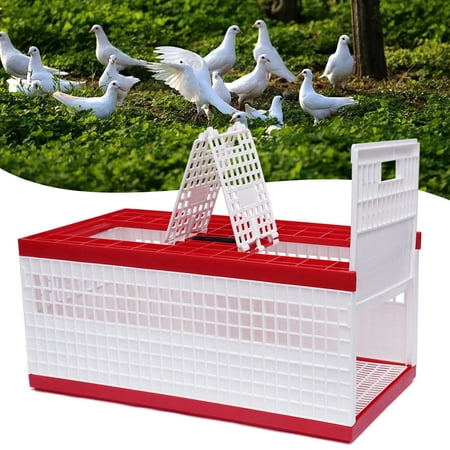 Miumaeov Bird Pigeon Plastic Cage with 2 Top Doors 2 Side Doors Durable Collapable Pigeon Training Release Cage Portable Training Nest Cage Basket Collapsing Nest Cage
