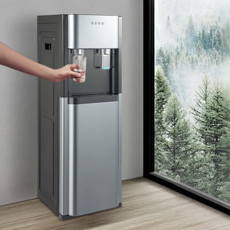 Miumaeov Bottom Loading Water Dispenser, Hot & Cold Water Dispenser for 5.28 Gal and Below Bottle, 450W Heating/70W Cooling, 110V