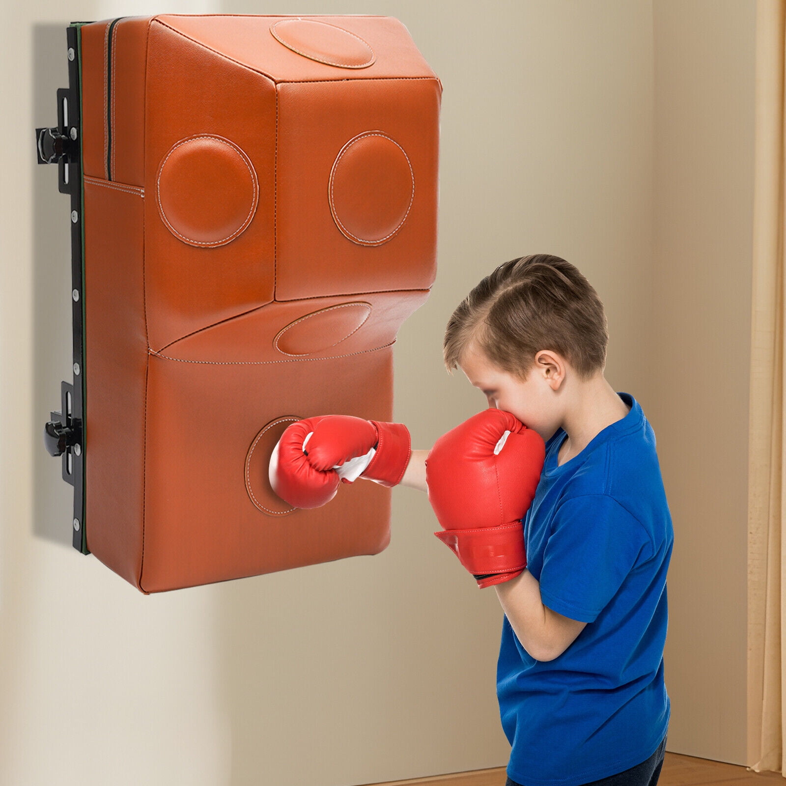 Miumaeov Boxing Punching Target Bag Wall Mount Uppercut Boxing Training Punching Target with Anti Tear High Density PU Foam EVA 3.94 Adjustable for