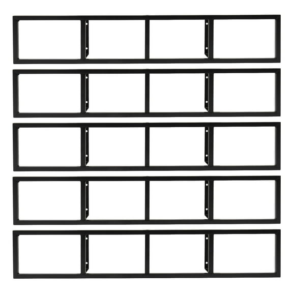 Miumaeov CD DVD Organizer Wall Mount 34 In Media Storage Rack Metal Floating Shelf Set of 5 White/Black