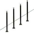 thumbnail image 1 of Miumaeov Cable Railing Post 30°-drilled Stair Post 36"x2"x2" Adjustable Top Angle Line Post Top Mount Stainless Steel Black Finish Wood Concrete Level Deck (4Pcs), 1 of 15